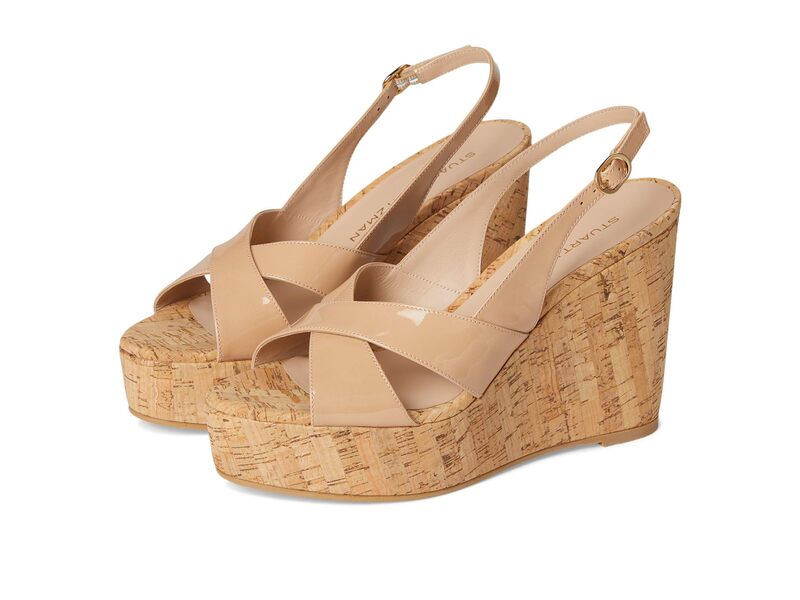 スチュアート ワイツマン レディース シューズ 踵 Stuart Weitzman Dayna Slingback Wedge Adobe
