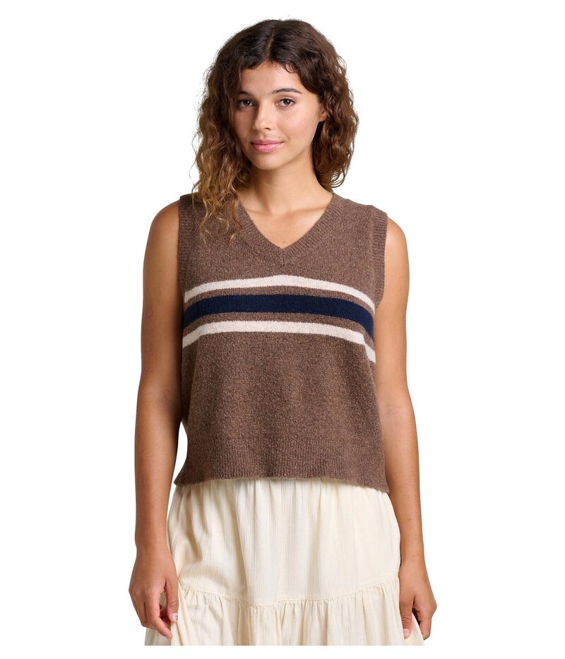 ドード アンドコー レディース アウター 編み物・ティーシャツ より良い Toad\u0026Co Wasatch Sweater Vest Chestnut Chestripe 縞模様
