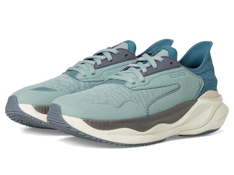 クラークス レディース シューズ スニーカー Clarks Pace Aqua Combi Textile アクア