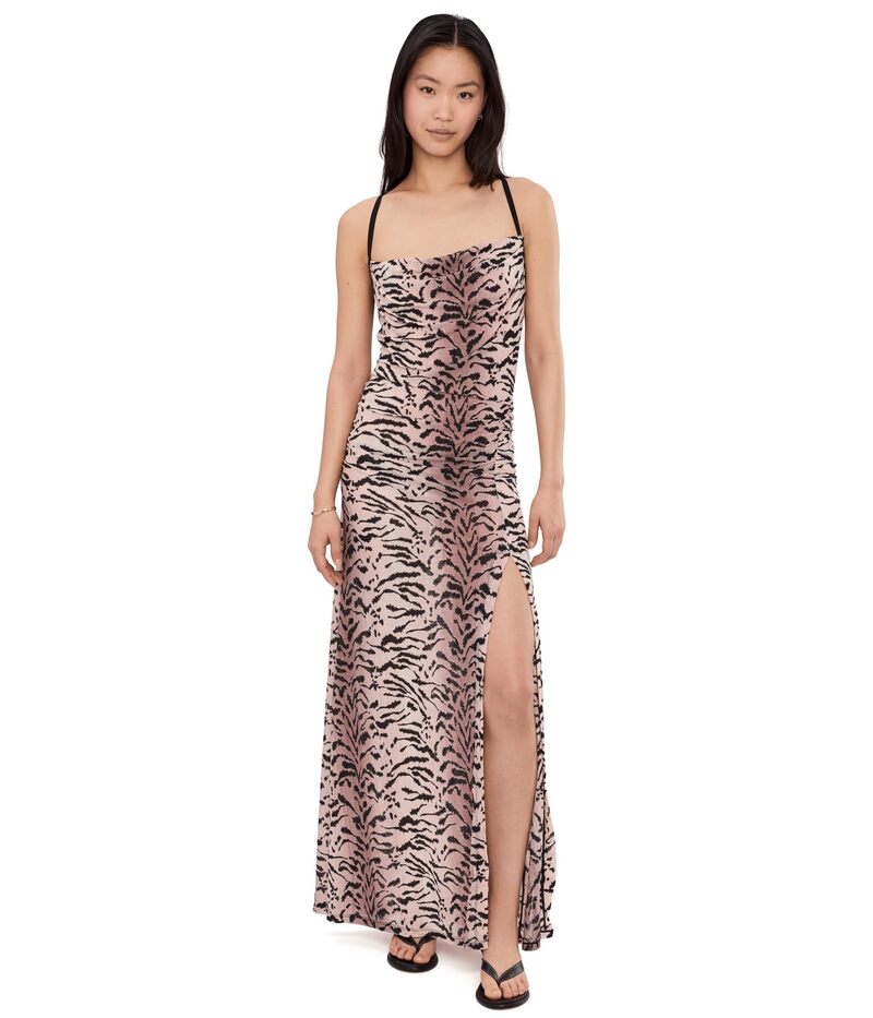 フリーピープル レディース トップス ワンピース マキシ Free People Concrete Jungle Maxi Slip Cocoa Combo ココア|ReVida 店