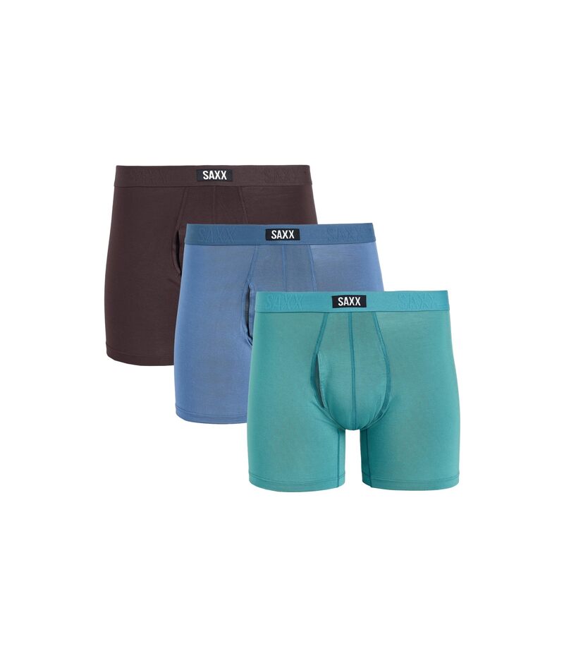 サックスアンダーウェアー メンズ ボクサーズボン下 SAXX UNDERWEAR Vibe Xtra Soft Comfort Boxer Briefly 3-Pack Seascape/Indigo/Dk Choco インディゴ