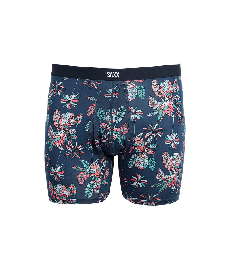 サックスアンダーウェアー メンズ ボクサーズボン下 SAXX UNDERWEAR Vibe Xtra Soft Comfort Boxer Briefly Pineapple Tropic/Indigo インディゴ