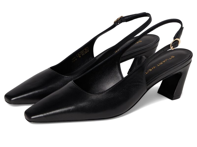 スチュアート ワイツマン レディース シューズ 踵 Stuart Weitzman Stassi Slingback 50 Black 黒いこと