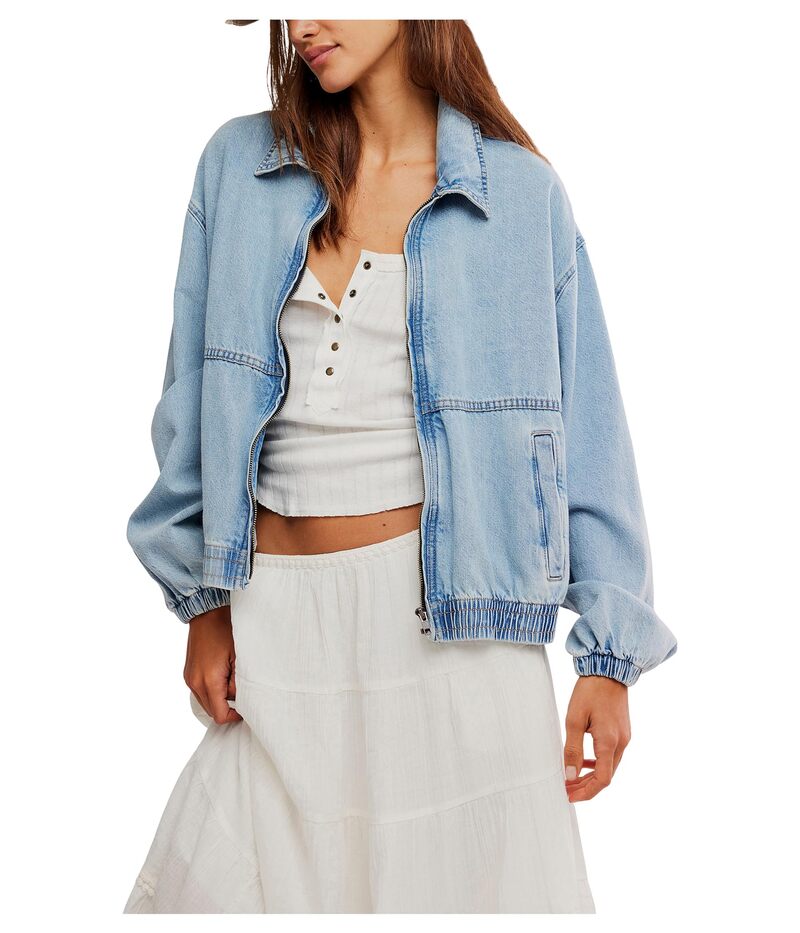 フリーピープル レディース アウター コート デニム ジャケット Free People Birdie Denim Jacket Mockingbird デニム|ReVida 店