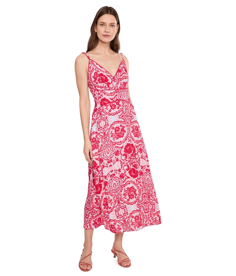 アドリアナ パペル レディース トップス 衣装 V素っ首 マキシ Adrianna Papell V-Neck Maxi Dress Red/Blue 青み