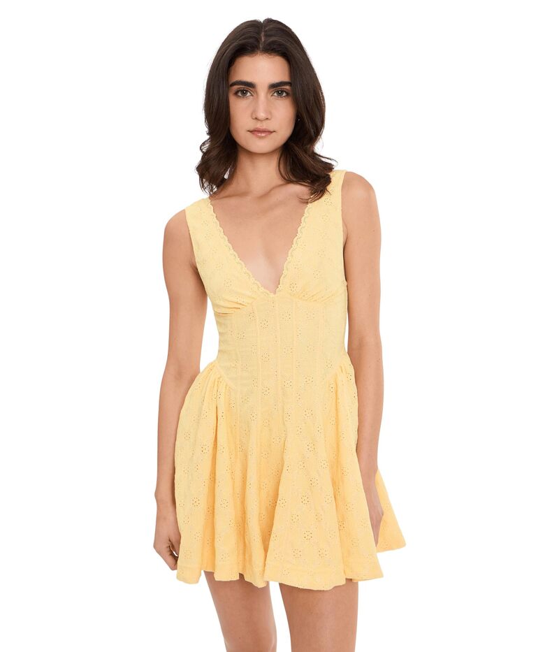 フリーピープル レディース トップス ワンピース ミニ Free People Cant Help It Mini Golden Apricot Combo アプリコット|ReVida 店