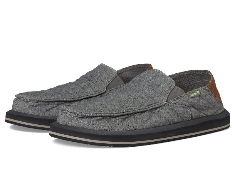 サヌーク メンズ シューズ スニーカー キルティング Sanuk Donny Quilted Charcoal 濃灰色