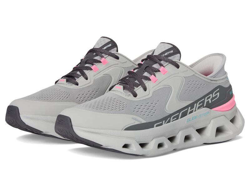 スケッチャーズ レディース シューズ スニーカー SKECHERS Glide Step Altus Hands Free Slip Ins Grey Pink 薄墨色