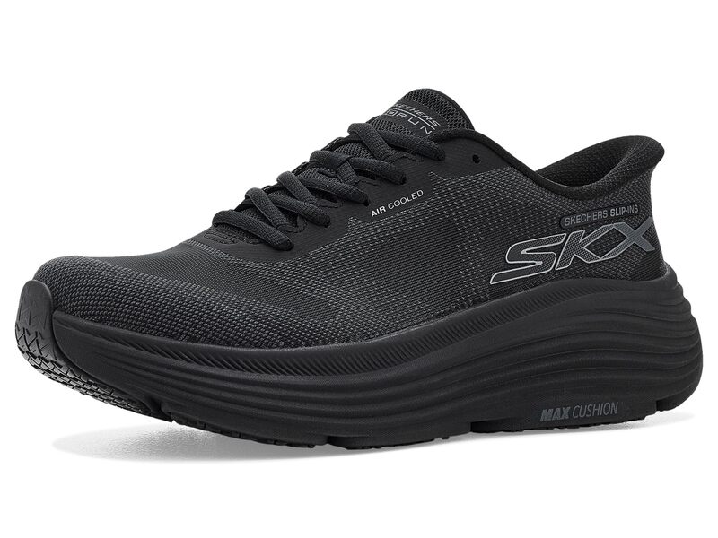 スケッチャーズ レディース シューズ スニーカー SKECHERS Max Cushioning Endeavour Hallandale Hands Free Slip-Ins Black/Black 黒いこと