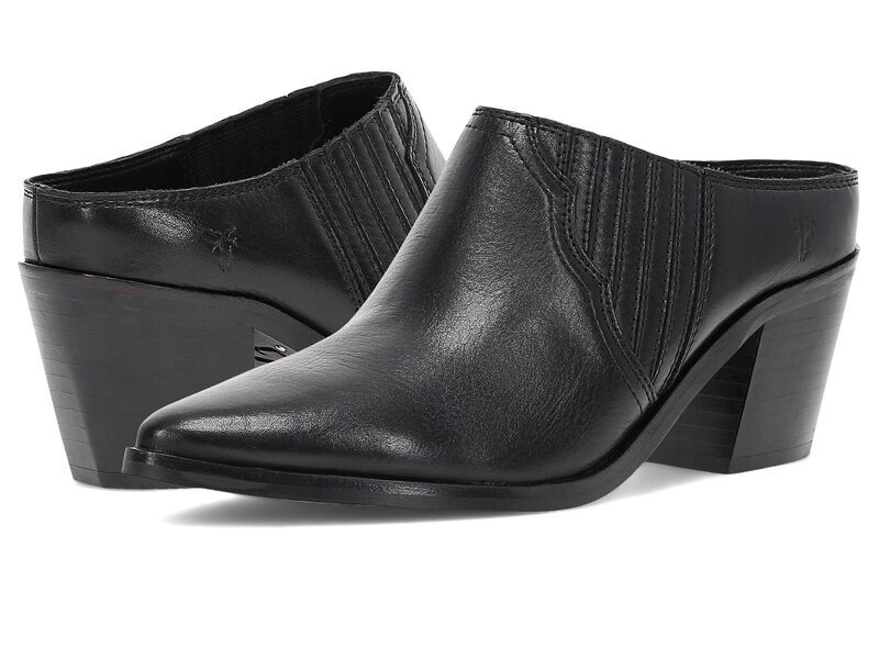 飛球 レディース シューズ 踵 Frye Sara Western Mule Black 黒いこと