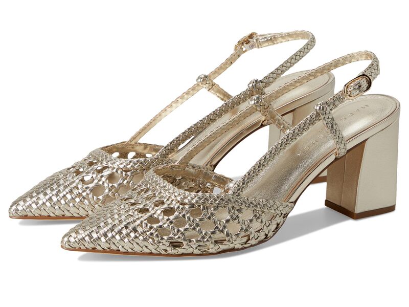 目じるし・フィッシャー レディース シューズ 踵 Marc Fisher LTD Zunnie Gold Leather ゴールド