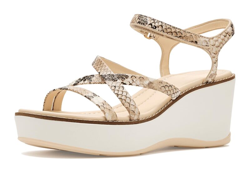 電話を掛けるハーン レディース シューズ 踵 Cole Haan Grand Ambition Azzura Strappy Sndl Mojave Snake Print Leather/Powder