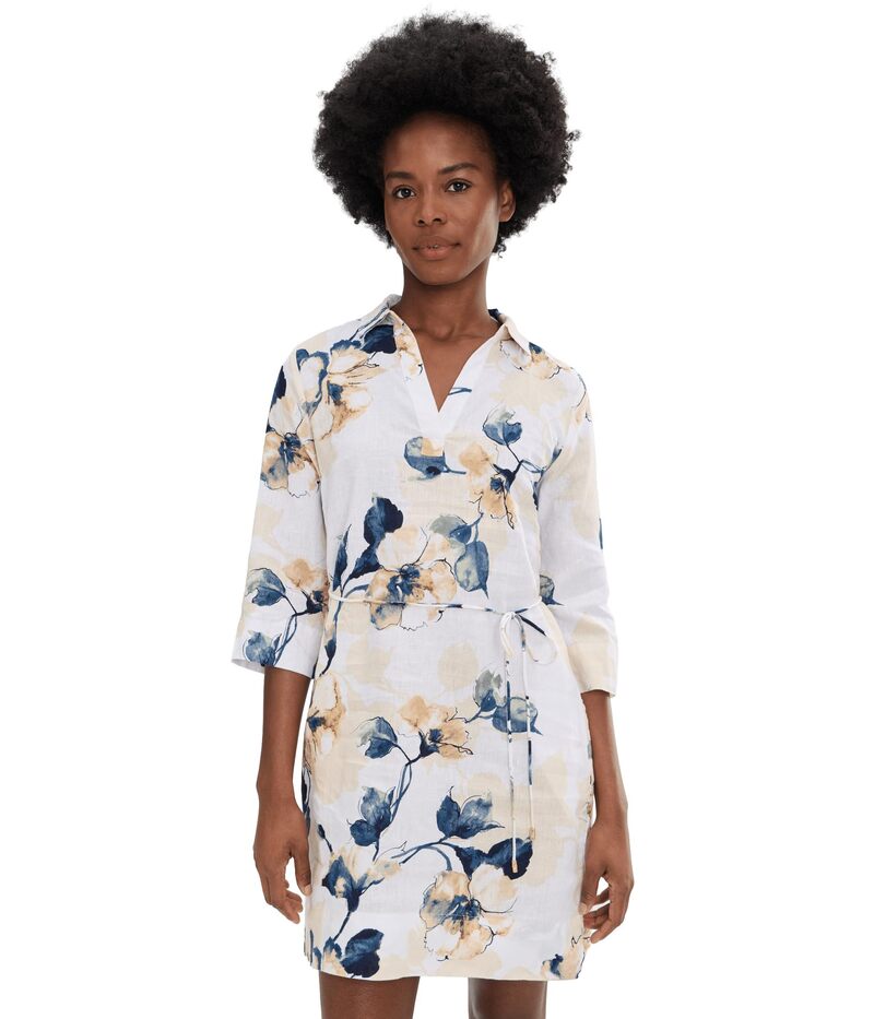 トッミーバハマ レディース トップス 衣装 Tommy Bahama Beleza Blossom 3/4 Sleeve Shift Dress White 白いこと