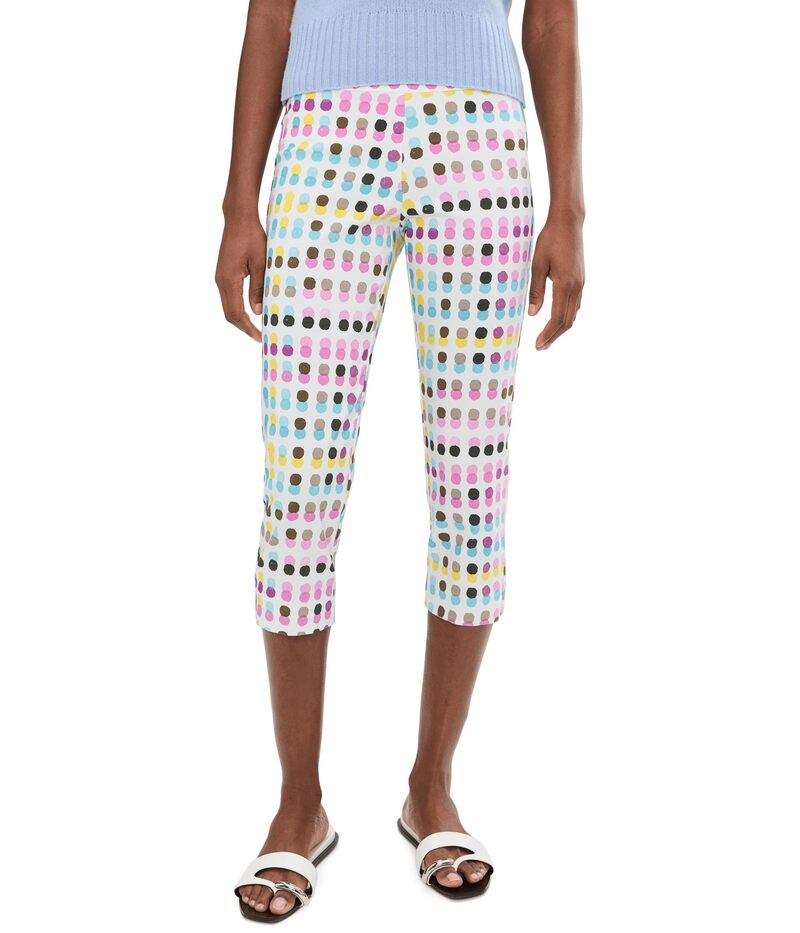 クレイジーラリー レディース ボトムス 心地好いズボン下 Krazy Larry Pull-On Cropants Tummy Control Blue Dots 青色 パンツ-レディースファッション