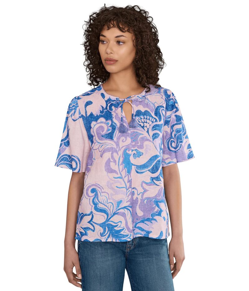 ジョニーワズ レディース トップス シャツ フリル ブラウス Johnny Was Ruffle Sleeve Field Blouse- Ravena｜ReVida 店
