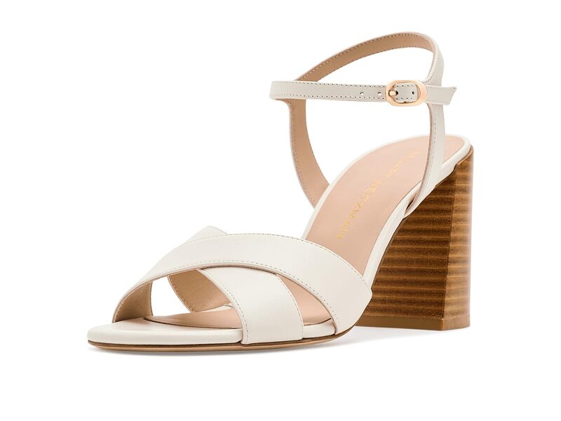 スチュアート ワイツマン レディース シューズ 踵 Stuart Weitzman Alyssa Block 85 Cream/New Camel 皮膚軟化剤