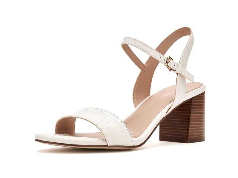 電話を掛けるハーン レディース シューズ 踵 サンダル Cole Haan Josie Block Heel Sandals 65粍 Powder Crocodile Print Leather