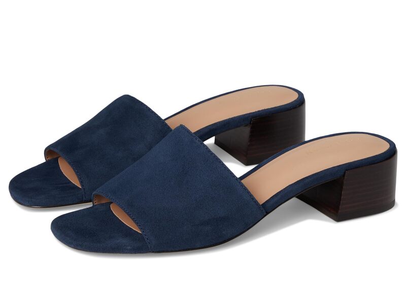 電話を掛けるハーン レディース シューズ 踵 サンダル Cole Haan Calli Single Band Sandal Navy Blazer Suede 米国海軍