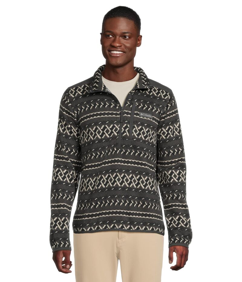 コロンビア メンズ アウター 厚地の外套 ハーフジップリント スウェーター Columbia Sweater Weather Printed Half Zip II SharknitKnot
