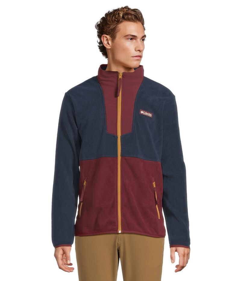 コロンビア メンズ アウター 厚地の外套 フリース Columbia Sequoia Grove Full Zip Fleece Rich Wine/Collegiate Navy 米国海軍