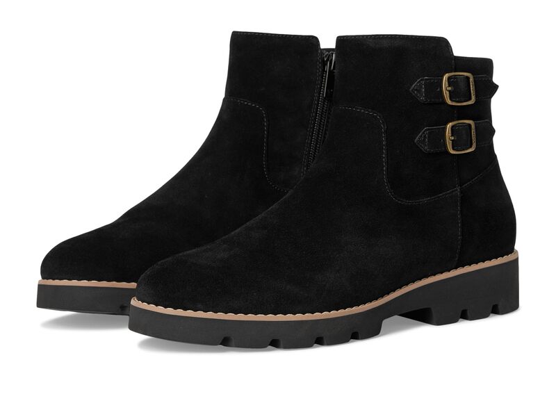バイオニック レディース シューズ ブーツ・レインブーツ VIONICarissa Zip Short Boots Black Suede Leather 黒いこと