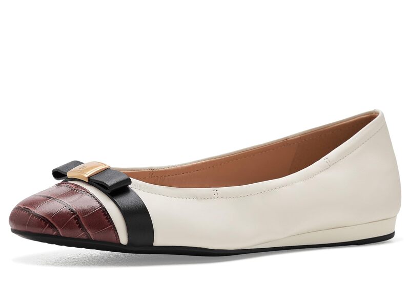 電話を掛けるハーン レディース シューズ サンダル Cole Haan Go-Tova Bow Powder Leather/Mohogany