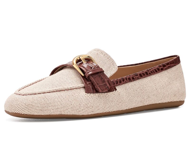 コールハーン レディース シューズ スリッポン・ローファー Cole Haan Grand Ambition Alette Buckle Canvas/Mohogany Crocodile Print｜ReVida 店