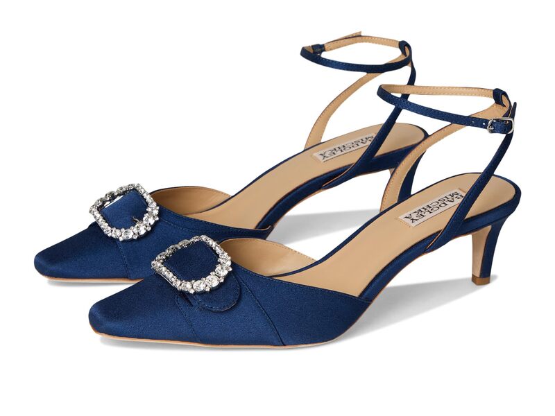 バッジェリーミシュカ レディース シューズ 踵 Badgley Mischka Odesza Navy 米国海軍