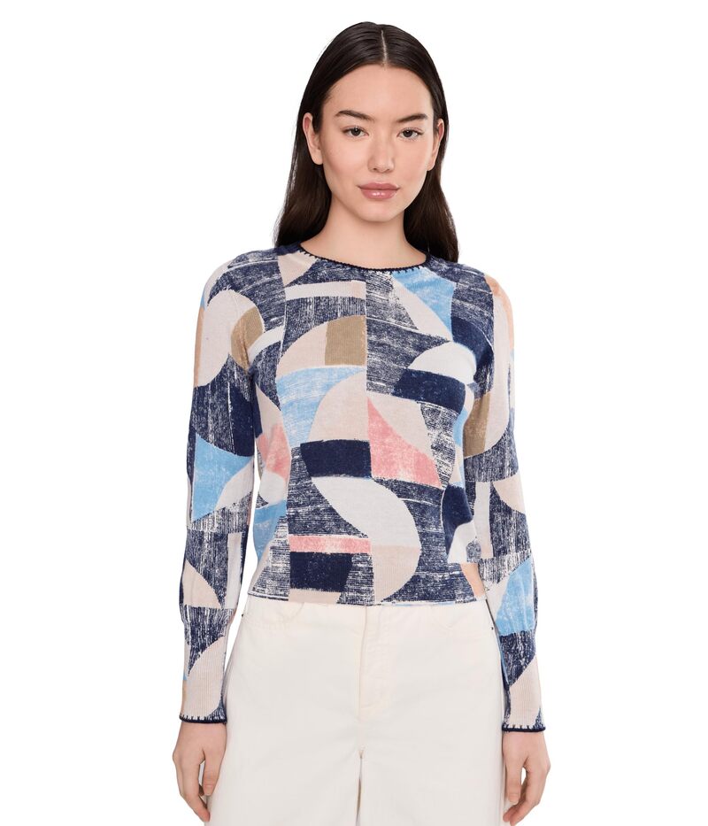 ニックプラスゾーイ レディース アウター 編み物・スウェーター プチ NIC+ZOE Petite Set Sail Sweater Blue Multi 青色
