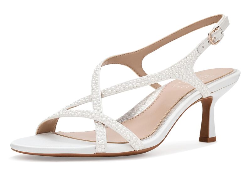 ナチュライザー レディース シューズ ヒール Naturalizer Truly-pearl Silk White Satin ホワイト｜ReVida 店