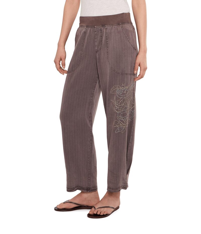 エックスシーブイアイ レディース ボトムス 心地好いズボン下 刺しゅう XCVI Embroidered Carrel Crop Virtuoso