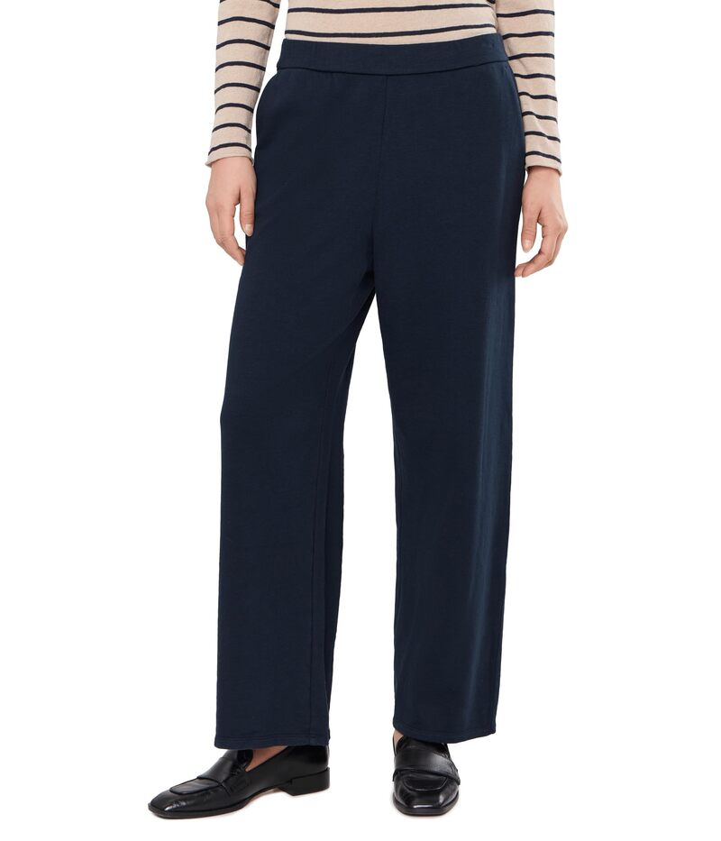 エイリーンフィッシャー レディース ボトムス 心地好いズボン下 パイル アンクル Eileen Fisher Garment Dyed Terry Wide Ankle Pant Ink
