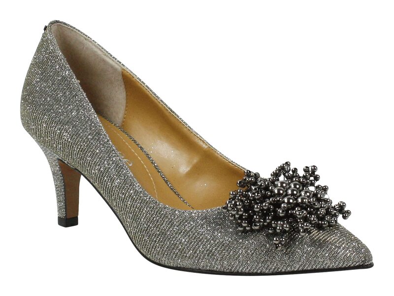 ジェイレニー レディース シューズ 踵 J. Renee Tacitha Pewter Dance Glitter ピューター