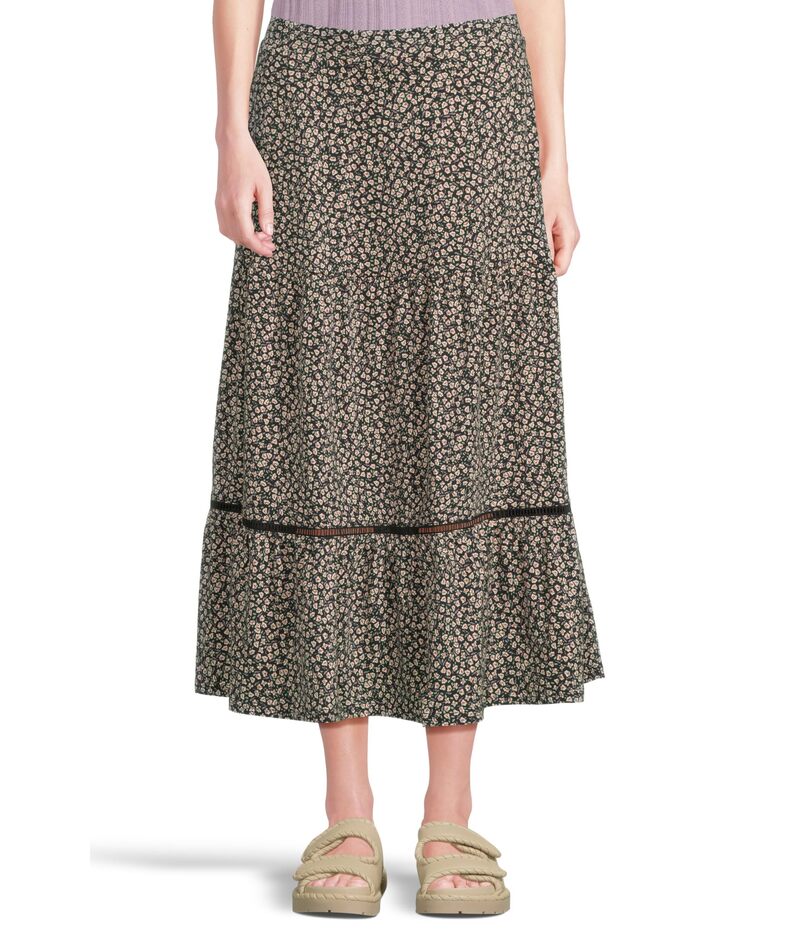 ドード アンドコー レディース 下つ方スコート ティアード MIDI Toad\u0026Co Marigold Tiered Midi Skirt Salt Ditsy Print