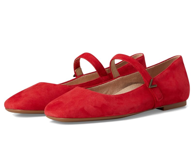 バイオニック レディース シューズ サンダル VIONIC Alameda Mary Janes Red Suede 赤いこと