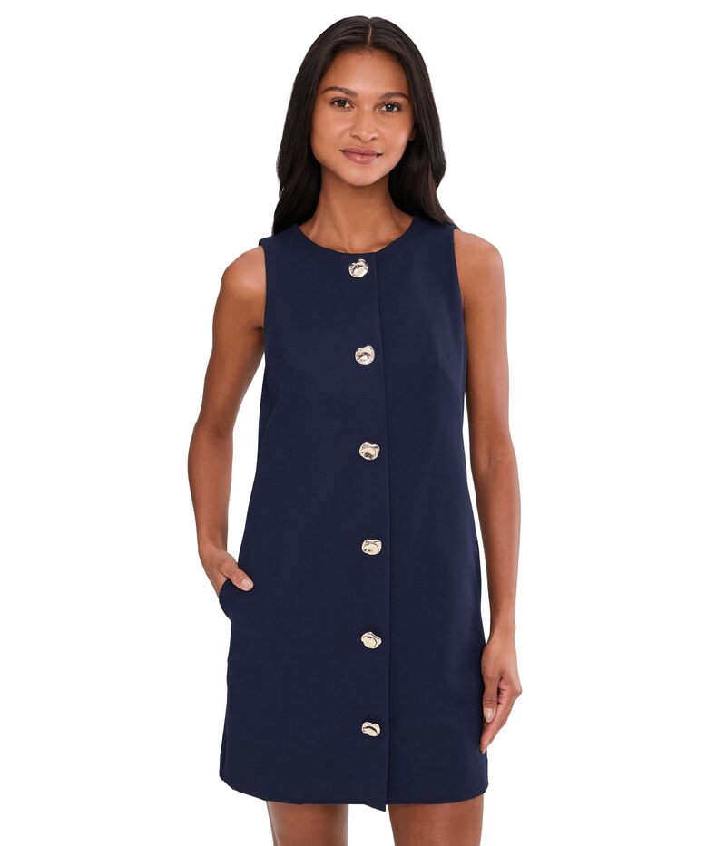 トリーナターク レディース トップス 衣装 ノースリーブ Trina Turk Button Front Sleeveless Dress Indigo インディゴ