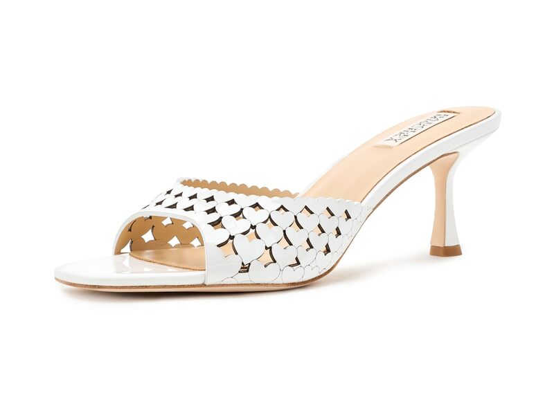 バッジェリーミシュカ レディース シューズ 踵 Badgley Mischka Windy White Patent 白いこと