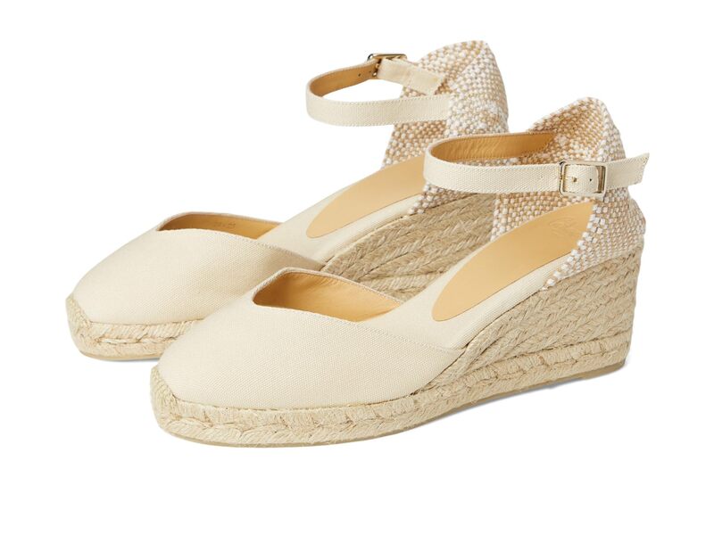 カスタ ニエール レディース シューズ 踵 CASTANER Chiarita 60 粍 Wedgespadrille Ivory 象牙色