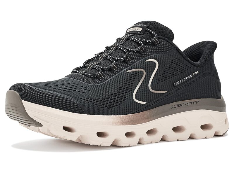 スケッチャーズ レディース シューズ スニーカー SKECHERS Glide Step Sole Hands Free Slip-Ins Black Natural 黒いこと