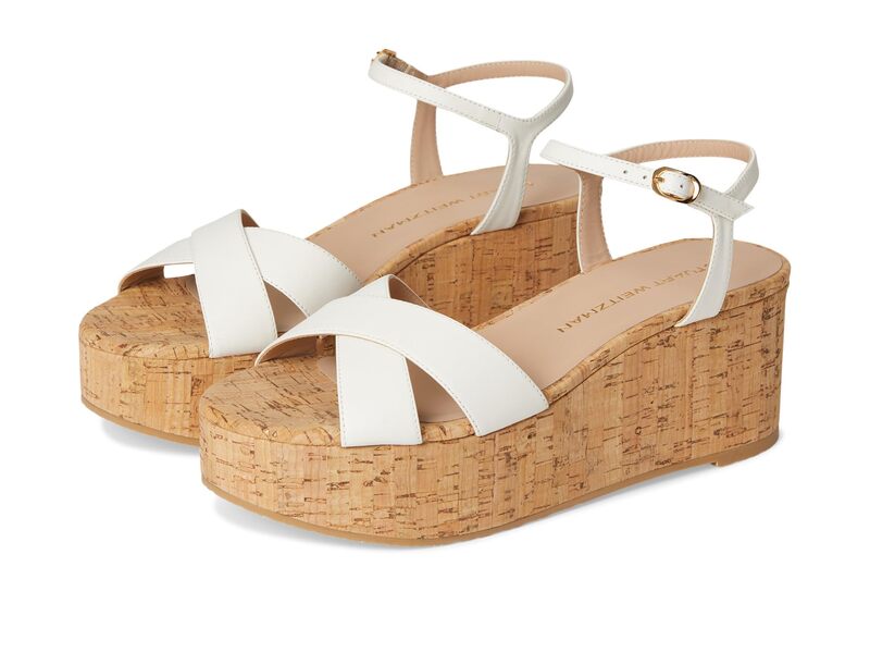 スチュアート ワイツマン レディース シューズ 踵 Stuart Weitzman Dayna Wedge Cream 皮膚軟化剤