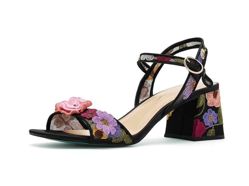 ブルーバイベトシージョンソン レディース シューズ 踵 Blue by Betsey Johnson Blare Black Floral 黒いこと