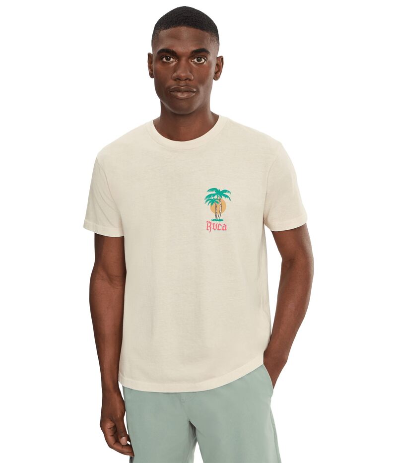 ルーカ メンズ トップス プルオーバー RVCA Frond Mural Short Sleeve Ceramic