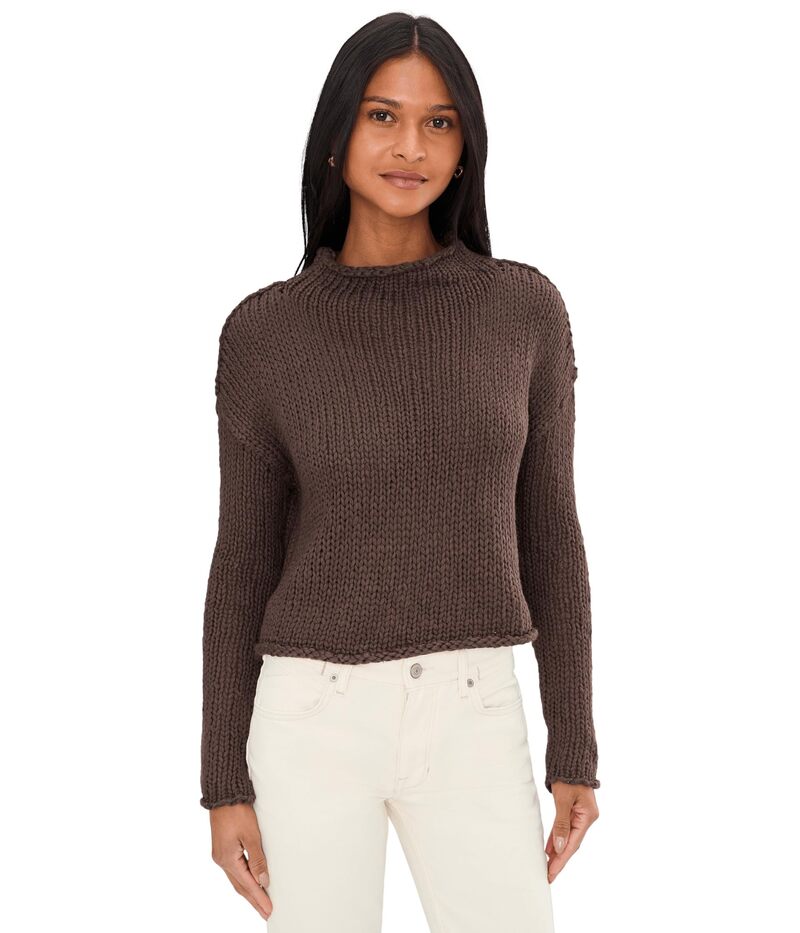 フリーピープル レディース アウター 編み物・プルオーバー Free People Opal Sweater Chicory Coffee 珈琲