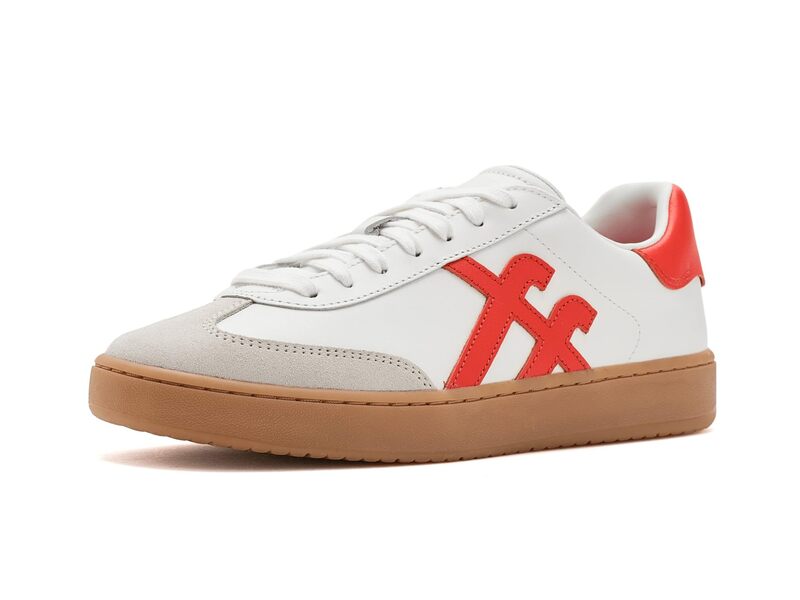フィットフロップ レディース シューズ スニーカー スエード レザー FitFlop The Dash T-Toe Leather/Suede Sneakers Urban White/Cherry Tomato ホワイト|ReVida 店