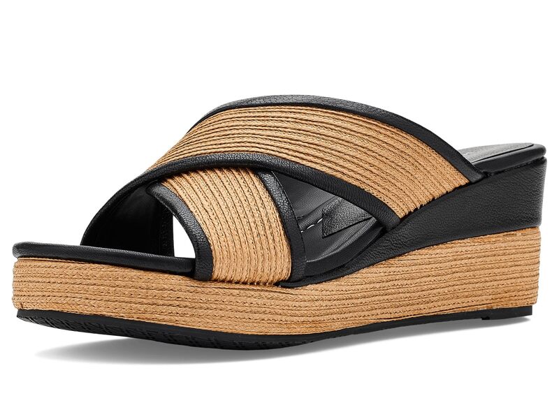 ドナルドプリネール レディース シューズ 踵 Donald Pliner Gorgina Black/Raffia 黒いこと