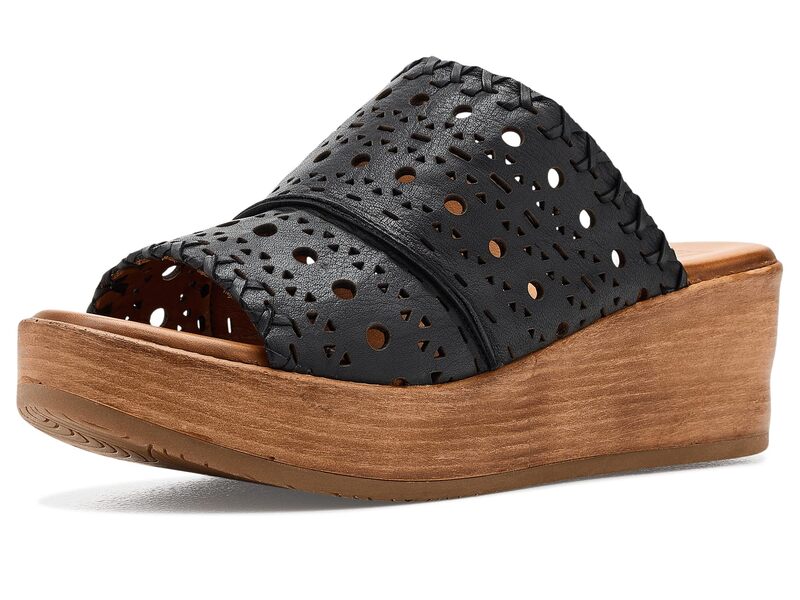 ミズムーズ レディース シューズ 踵 サンダル Miz Mooz Wesley Wedge Sandals Black 黒いこと