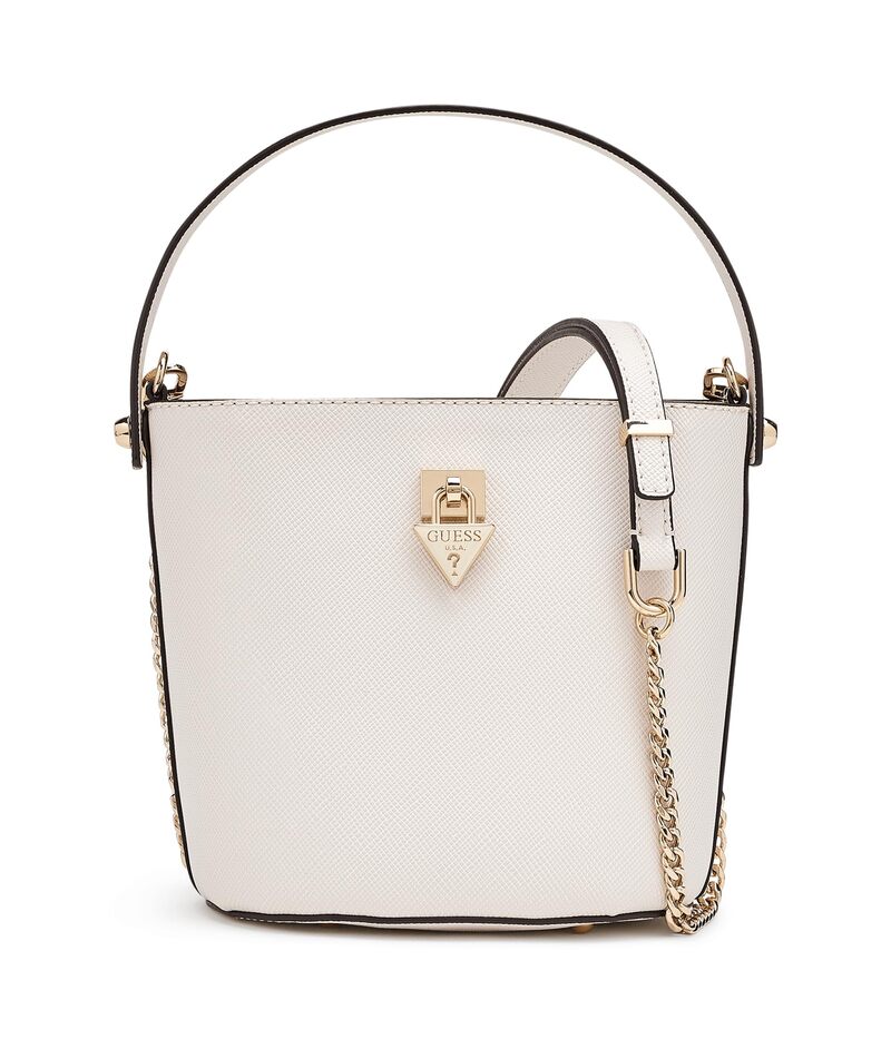ゲス レディース 御徒面子 GUESS Patsie Top-Handle Bucket Off-White 象牙色