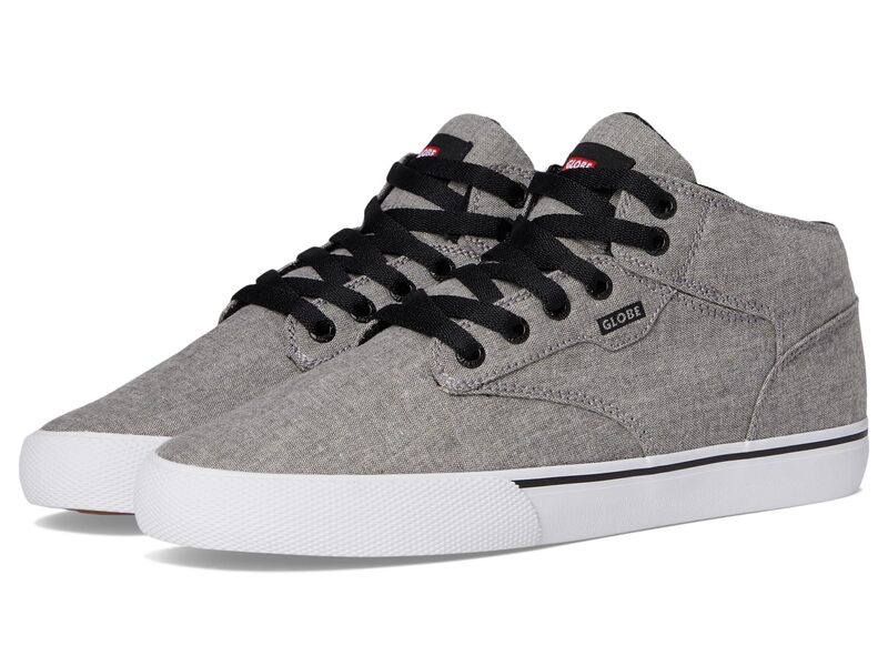 地球儀 メンズ シューズ スニーカー Globe Motley Mid Grey Chambray 薄墨色