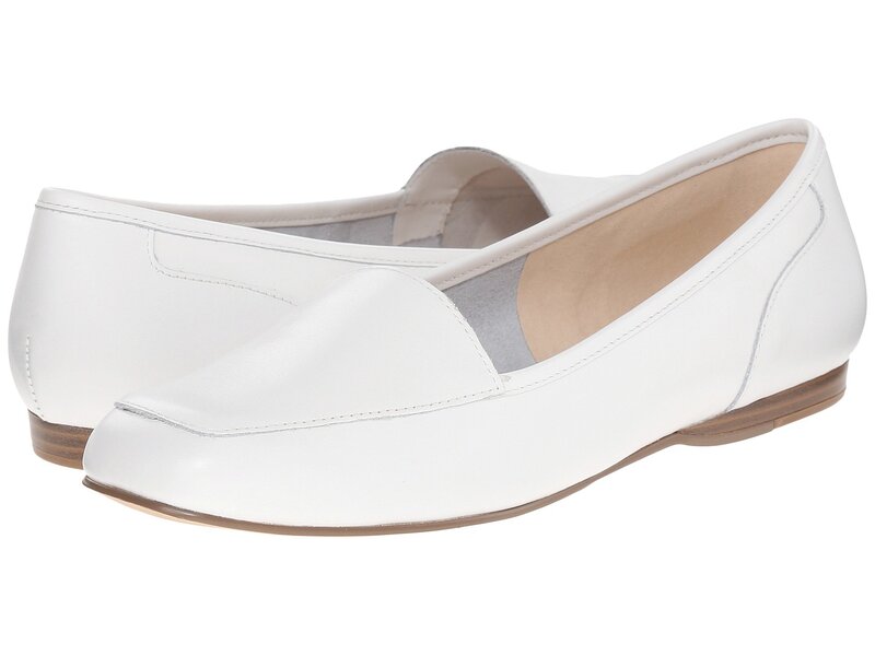 バンドリーノ レディース シューズ スリッポン・ローファー Bandolino Liberty White Leather 白いこと
