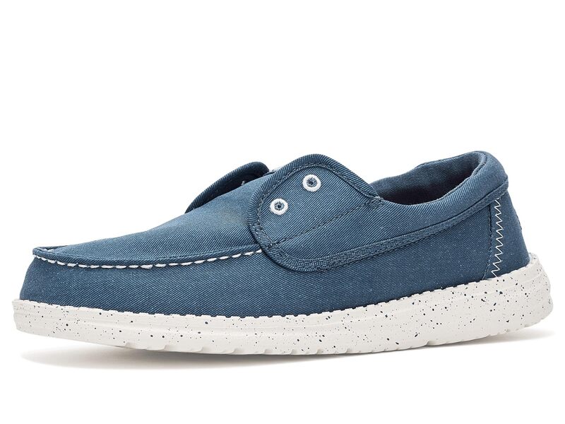 ヘイデュード レディース シューズ スリッポン・ローファー Hey Dude Wendy Cru Stretch Canvas Ensign Blue 青色